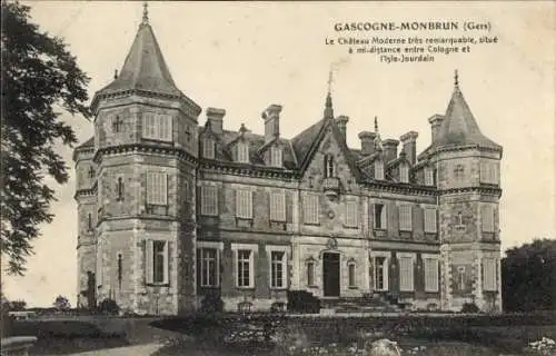 Ak Gascogne Monbrun Gers, Chateau Moderne