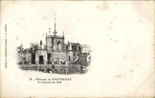 Ak Parthenay Deux Sèvres, Calvaire de Pitie