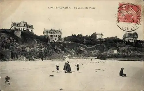 Ak Saint Lunaire Ille et Vilaine, Strand