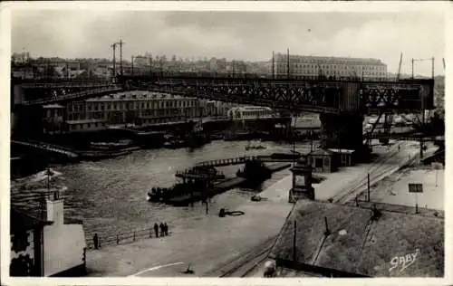 Ak Brest Finistère, Le Pont National ouvert