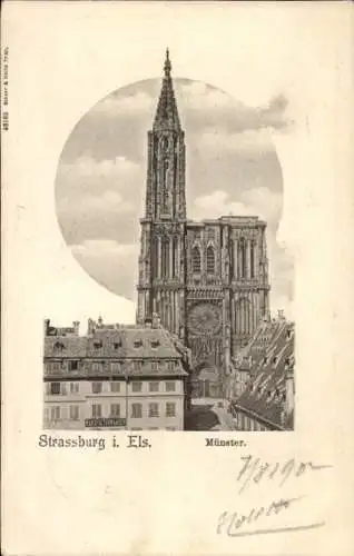 Ak Straßburg Elsass Bas Rhin, Münster