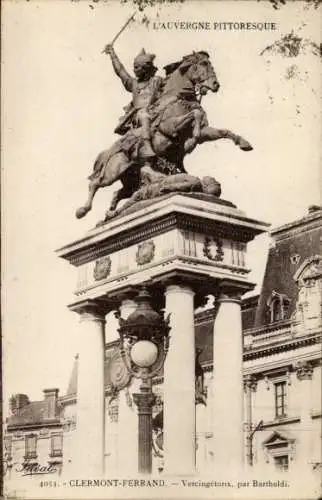 Ak Clermont Ferrand Puy de Dôme, Statue Vercingetorix