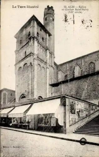 Ak Albi Tarn, Kirche St. Salvy, Kirchturm