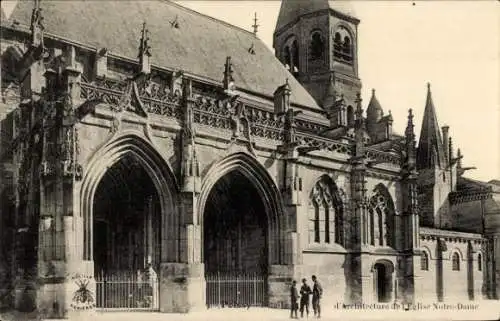 Ak Poissy Yvelines, Kirche Notre Dame