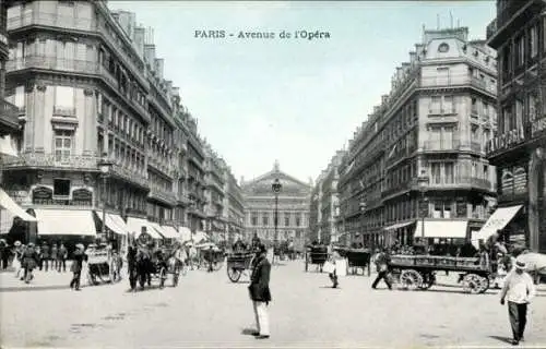 Ak Paris IX, Avenue de l'Opera