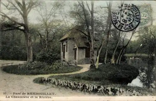 Ak Rambouillet Seine-et-Oise Yvelines, La Chaumiere, la Riviere