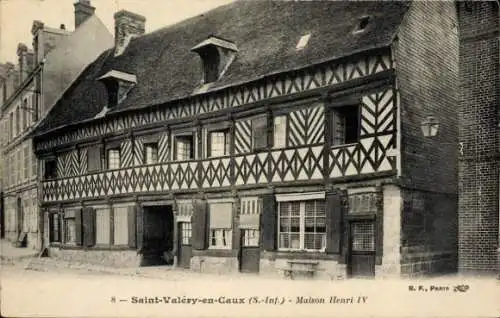 Ak Saint Valery en Caux Seine Maritime, Maison Henri IV