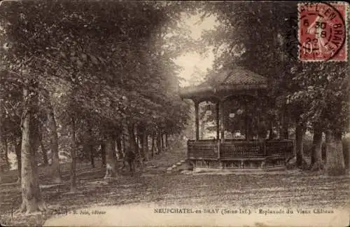 Ak Neufchâtel en Bray Seine Maritime, Esplanade du Vieux Chateau