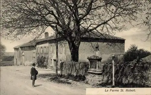 Ak Saint Hubert Lorraine Moselle, la Ferme