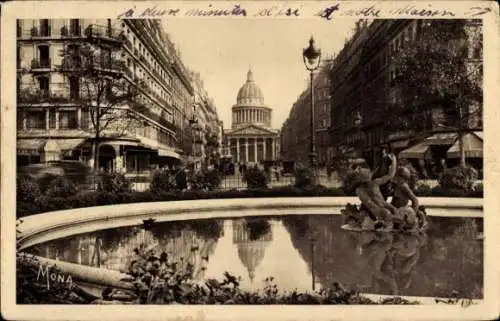 Ak Paris V Panthéon, Place Ed. Rostand, Rue Soufflot