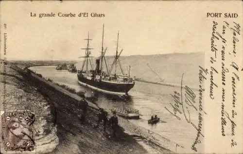 Ak Port Said Ägypten, Große Kurve von El Ghars