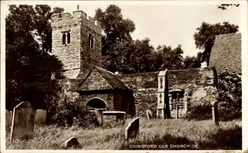 Ak Chingford Waltham Forest London England, Alte Kirche