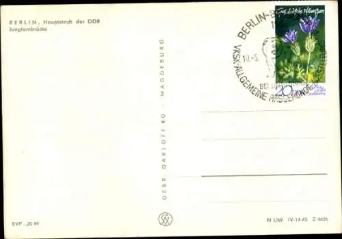 Ak Berlin Mitte, Jungfernbrücke