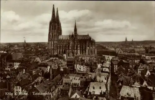 Ak Köln am Rhein, Totalansicht, Dom