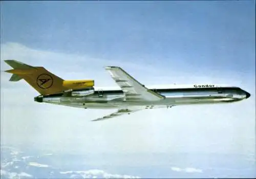 Ak Passagierflugzeug Condor, Boeing 727-200 Europa Jet, Reklame Cheesy