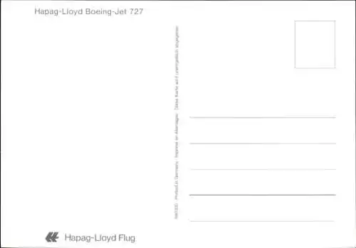 Ak Passagierflugzeug Boeing Jet 727 der Hapag Lloyd