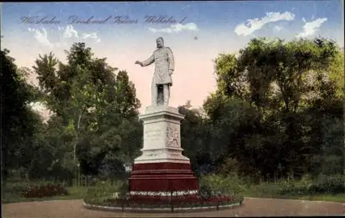 Ak Wiesbaden in Hessen, Denkmal Kaiser Wilhelm I.