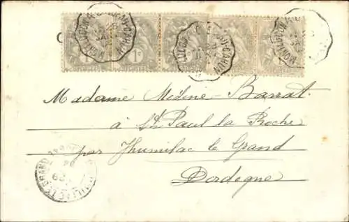 Ak Centre Frankreich, Frau in Tracht, Stuhl, Gehstock