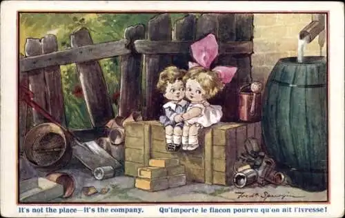 Künstler Ak Spurgin, Fred, It's not the place, it's the company, Kind im Hinterhof