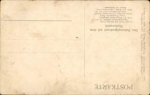 Ak Rüdesheim am Rhein, Niederwald Nationaldenkmal