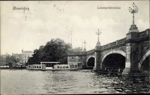 Ak Hamburg Mitte Altstadt, Lombardsbrücke