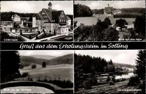 Ak Dassel am Solling, CVJM Heim, Am Lakenhausteich, Blick von der Terrasse