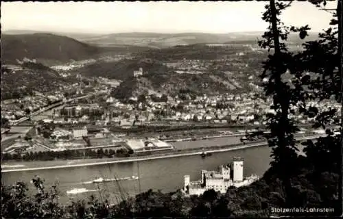 Ak Lahnstein am Rhein, Blick vom Stolzenfels