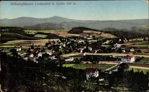 Ak Lückendorf Oybin Oberlausitz, Panorama, Landshaus Burmester