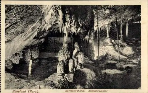 Ak Rübeland Oberharz am Brocken, Hermannshöhle, Kristallkammer