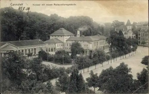 Ak Cannstatt Stuttgart am Neckar, Kursaal mit neuem Restaurationsgebäude