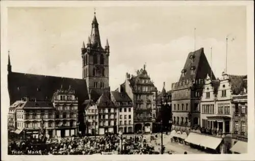 Ak Trier an der Mosel, Markt