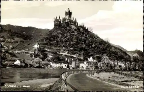 Ak Cochem an der Mosel, Gesamtansicht mit Burg