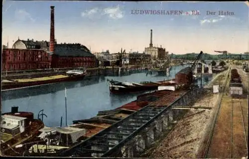 Ak Ludwigshafen am Rhein, Hafen