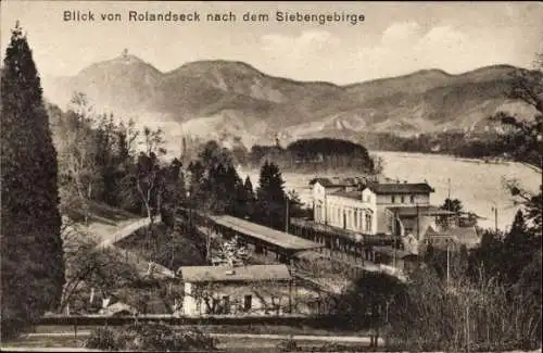 Ak Remagen im Kreis Ahrweiler, Blick von Rolandseck nach dem Siebengebirge