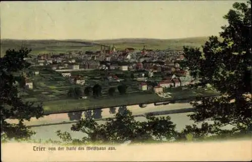 Ak Trier an der Mosel, von der Halle des Weißhaus aus