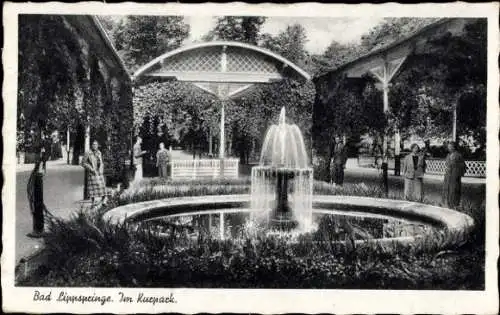 Ak Bad Lippspringe in Westfalen, Kurpark, Springbrunnen