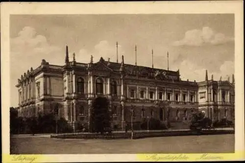 Ak Leipzig in Sachsen, Augustusplatz, Museum