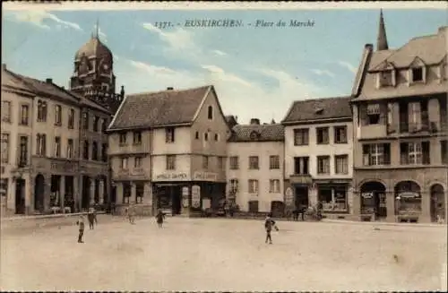 Ak Euskirchen in Nordrhein Westfalen, Marktplatz, Geschäfte