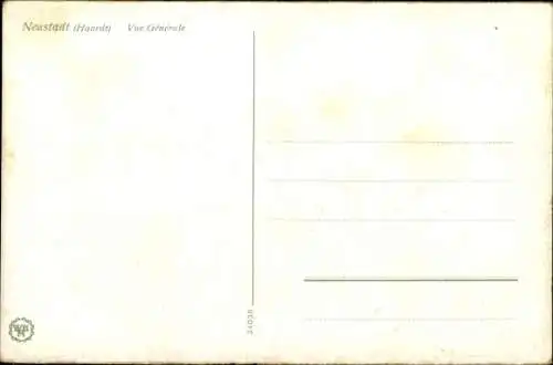 Ak Neustadt Hardt an der Weinstraße, Totalansicht der Stadt