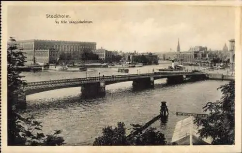 Ak Stockholm Schweden, Vy fran skeppsholmen