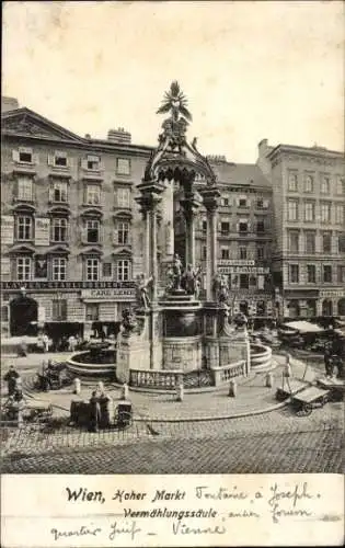 Ak Wien 1 Innere Stadt, Hoher Markt, Vermählungssäule