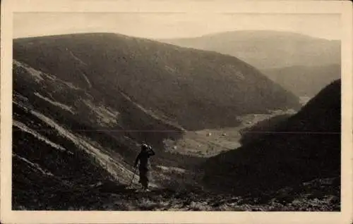 Ak Pec pod Sněžkou Petzer Riesengebirge Reg Königgratz, Riesengrund, Obří důl