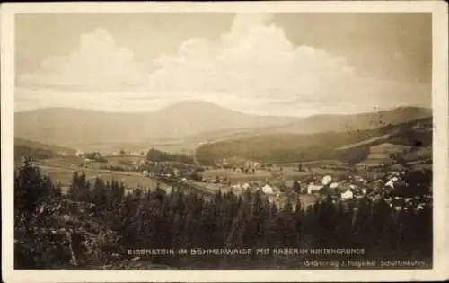 Ak Železná Ruda Markt Eisenstein im Böhmerwald Region Pilsen, Gesamtansicht