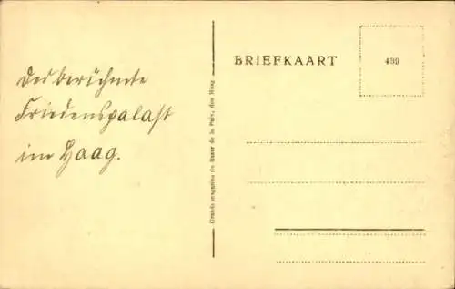 Ak 's Gravenhage Den Haag Südholland, Vredespaleis