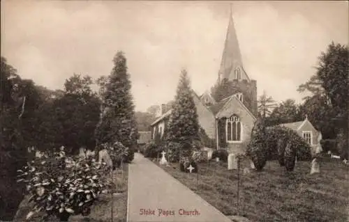 Ak Stoke Poges Buckinghamshire England, Kirche