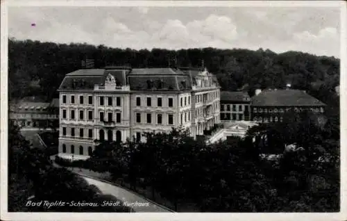 Ak Teplice Teplitz Schönau Reg. Aussig, Blick auf das Städtische Kurhaus