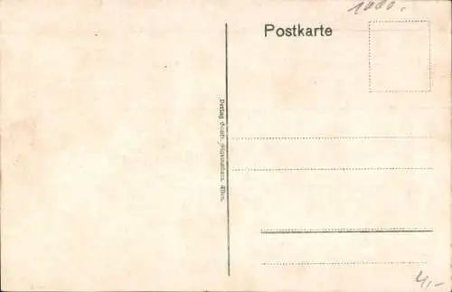 Ak Einigkeit macht stark, Kriegswahrzeichen, Nagelung der Gemeindeschule, Berlin