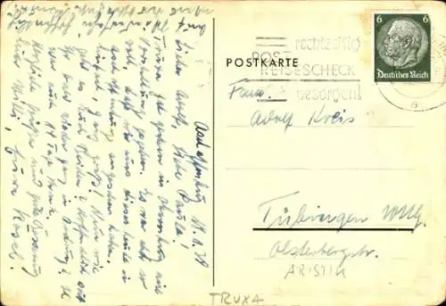 Ak Akrobat im Zirkus, Salto, Truxa, Autogramm