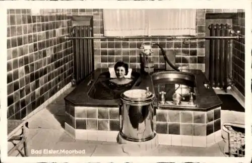 Ak Bad Elster im Vogtland, Frau im Moorbad
