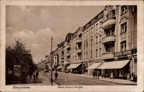 Ak Eberswalde, Neue Kreuzstraße, Geschäft Albert Jacob